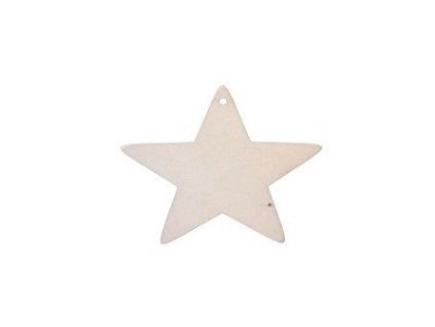 Dřevěná dekorace hvězda 10 cm